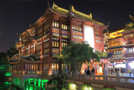 豫园历史建筑之夜上海图片