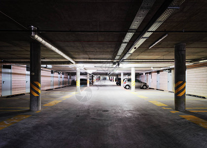 现代大楼地下停车场图片