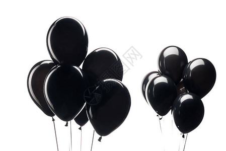 黑色星期五特价的黑气球在背景图片