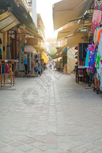 传统地中海街上有商品图片
