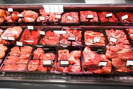 超市鲜肉冷藏展示柜图片