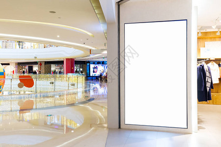 现代商场灯箱走廊背景图片