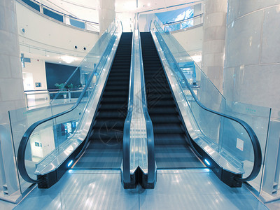 商场透明自动扶梯图片
