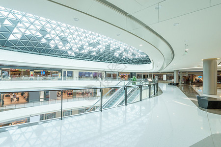 购物商场的空走廊背景图片