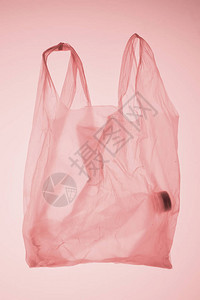 透明塑料袋内装瓶子粉色面图片