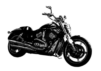 白色背景下的美国摩托车背景图片