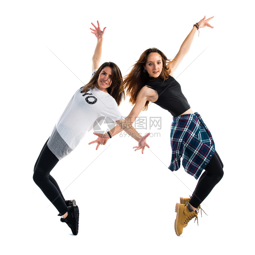 2个女孩跳街舞图片