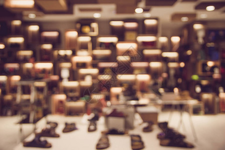 购物商场袋和鞋店的抽象模糊照片购物图片