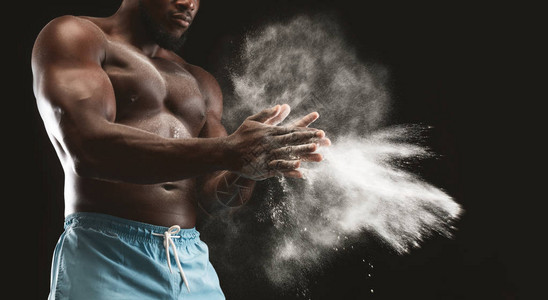 肌肉腹壁人用镁粉拍手图片