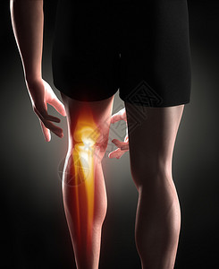 人膝盖疼痛概念图片
