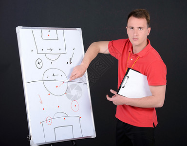 足球教练与足球运动员的足球教练培训图片