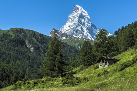 从瑞士采尔马特村看高清图片