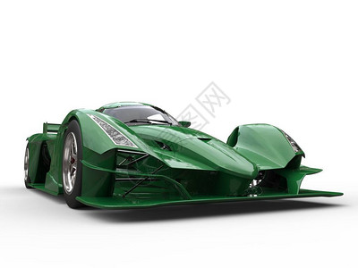 黑色绿现代超级运动赛车图片
