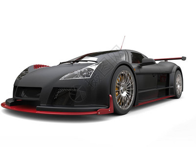 超级大汽车配制黑漆和红色细节图片