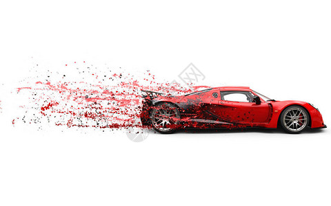 超级快速的红色赛车图片