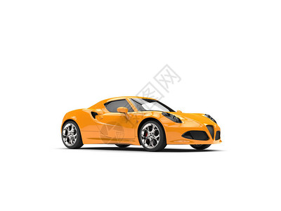 荧光橙色现代跑车图片