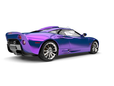 闪发光的紫色豪华超级跑车图片
