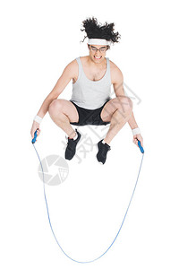 Skenny运动员跳绳锻炼图片