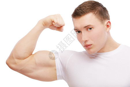 肌肉运动健壮运动员男子的肖像图片