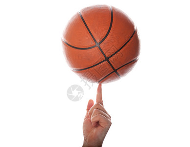 白色背景上的手球和篮球背景图片