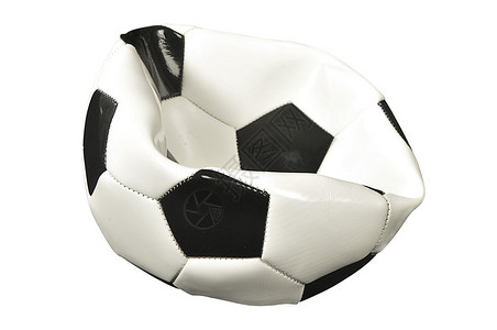 一个传统的黑色和白色新减缩的足球孤立在白人高清图片