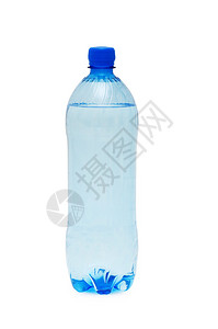 瓶水隔离在白色图片