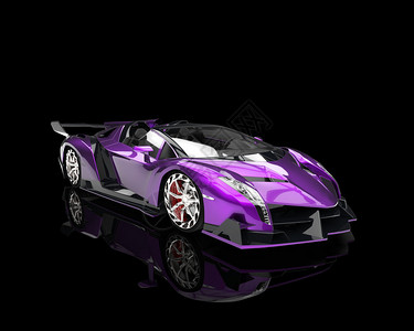 紫色超级汽车图片