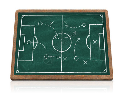 黑板上的足球策略图片