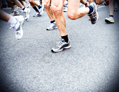 马拉松赛跑者在图片