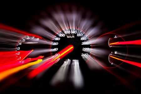 汽车面板仪表车速表和转速表背景图片