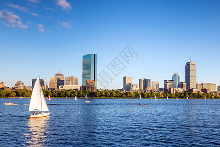 波士顿天空线夏图片