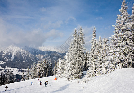 Ski度假胜地Schladmin高清图片