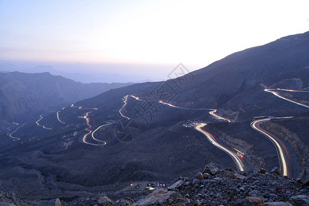 Jais山JebelJaisRasAlKhaimah的汽车轨迹图片