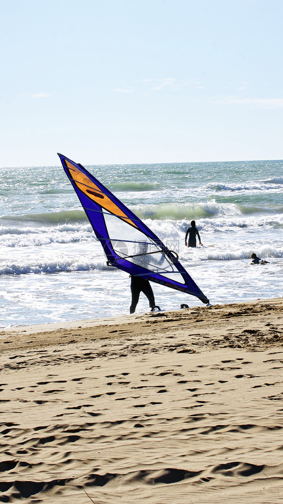 Castelldefels海滩的Kitesur图片