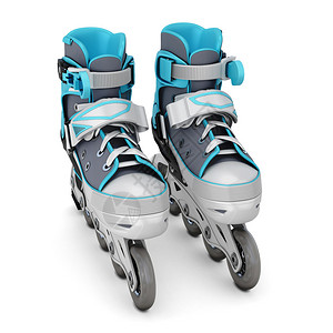 在白色背景上孤立的溜冰鞋3d插图背景图片