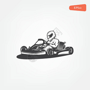 卡丁车俱乐部KartingClub图标插画