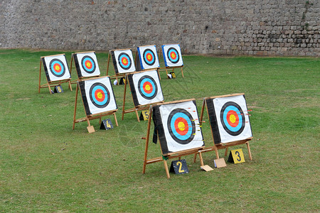 弓箭训练领域的射箭目标图片