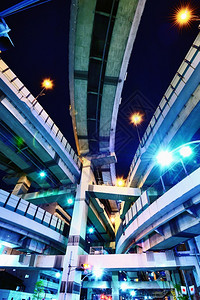 日本东京多条高速公路的交汇处图片