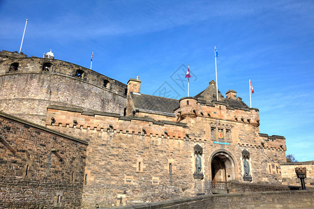 苏格兰爱丁堡的中世纪城堡图片
