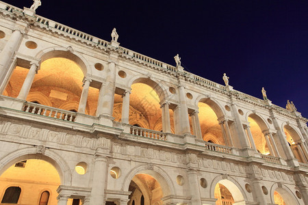BasilicaPalladiana日夜在背景图片