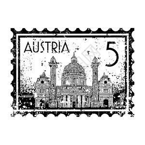 奥地利印章或邮戳插图片