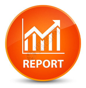 报告统计图标在优雅橙色圆钮扣式抽图片