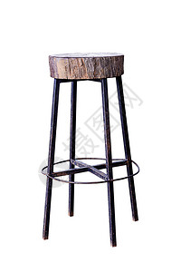 用钢腿木质的铁脚简单易行的吧椅图片