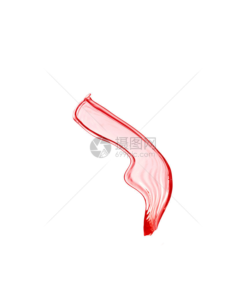 红酒溅在白色背景上孤立图片