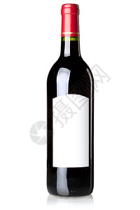 葡萄收藏瓶装红酒贴空白白背景图片