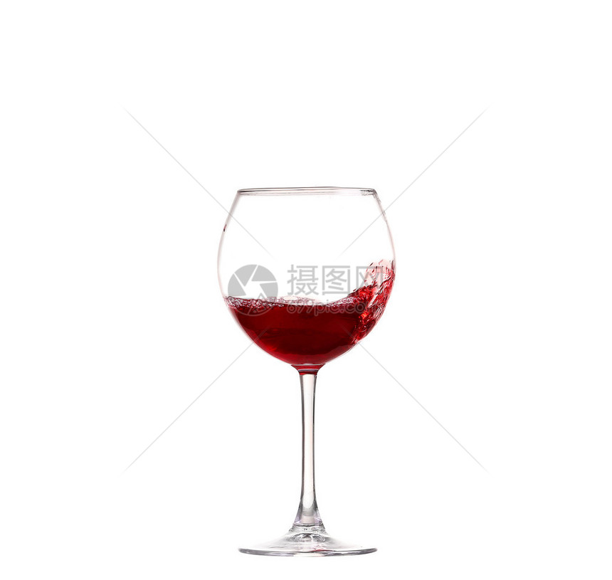葡萄酒收藏在玻璃杯中泼红酒图片