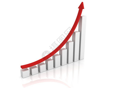 用红色箭头成功增长业务图背景图片