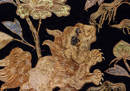古老的日本传统丝绸和服日本金龙图片
