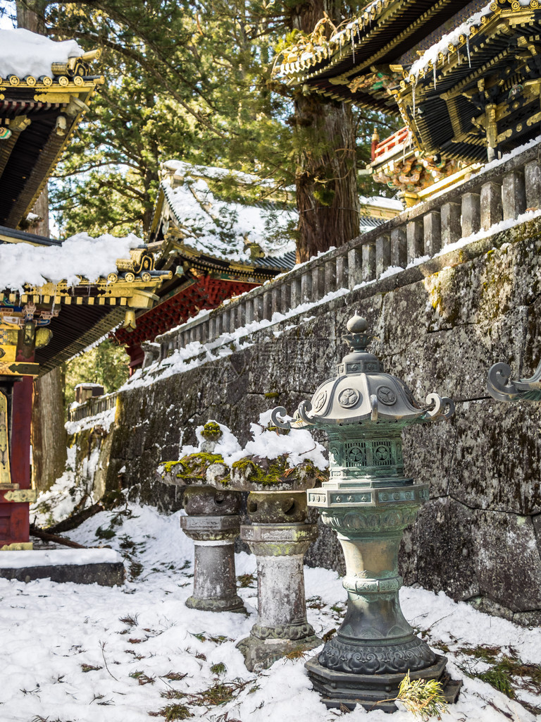 日本NikkoToshogu神庙冬季图片
