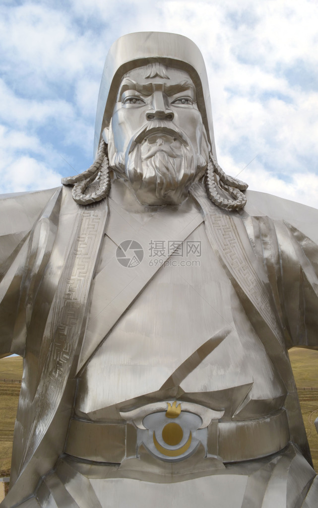 成吉思汗雕像在蒙古的纪图片